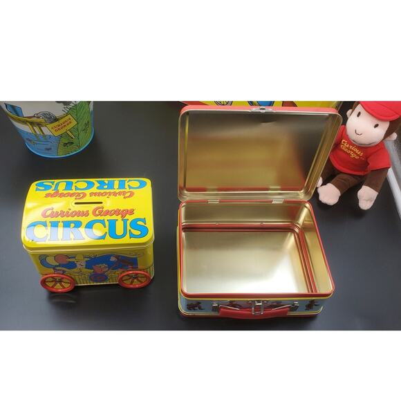 Vintage 1990's Curious George 5 piece Collector's Tin, PRE-OWNED - Picture 3 of 13